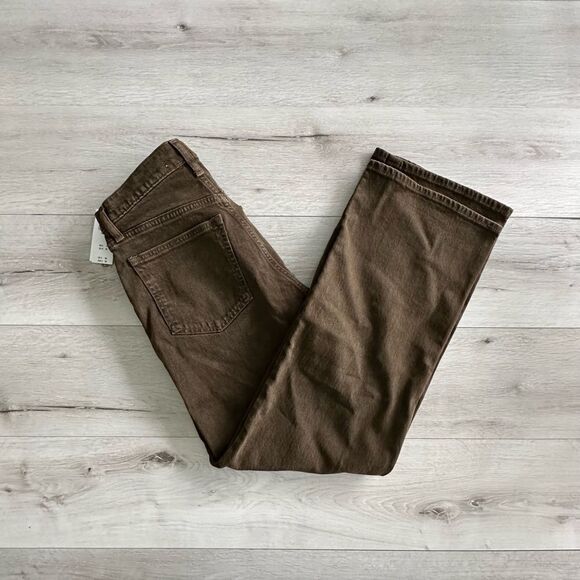 Abercrombie & Fitch High Rise 90s Relaxed Jean Brown Washed 26S NWT - Picture 5 of 6